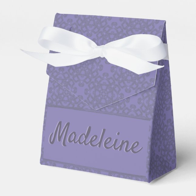 Caja Para Regalos Patrón de lavanda personalizado (Front Side)
