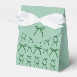 Caja Para Regalos patrón de lazo verde
