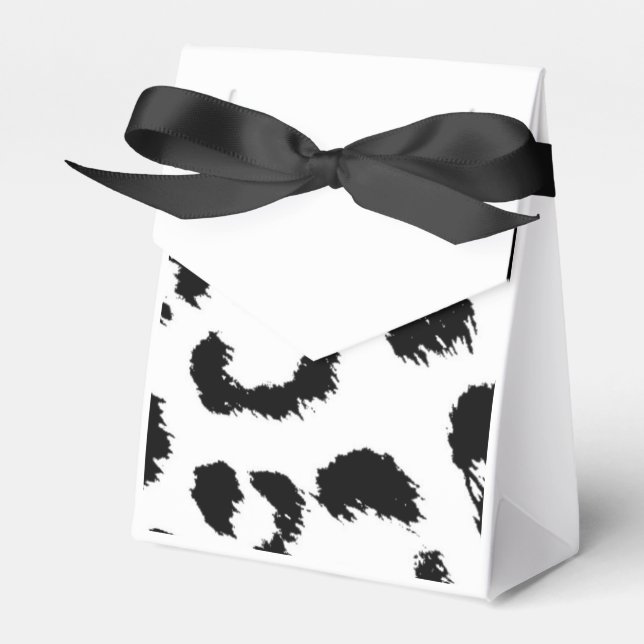 Caja Para Regalos Patrón de leopardo en blanco y negro (Front Side)