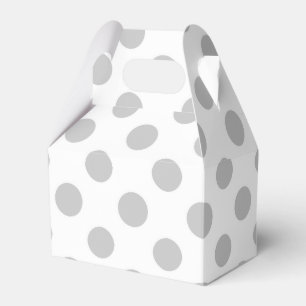 Caja Para Regalos Patrón de lunares blancos grises