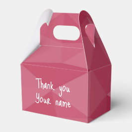 Caja Para Regalos Patrón de malla geométrica de luz rosa