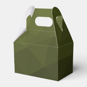 Caja Para Regalos Patrón de malla geométrica del gradiente de oliva 