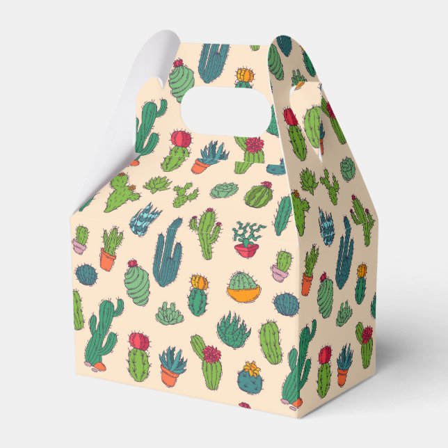 Caja Para Regalos Patrón de mantenimiento de cactus (Front Side)