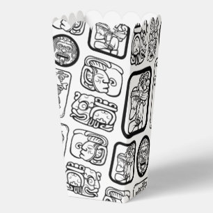 Caja Para Regalos Patrón de máscara maya tribal antigua 1