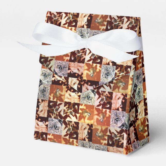 Caja Para Regalos Patrón de Meerkat Crossweave, (Front Side)