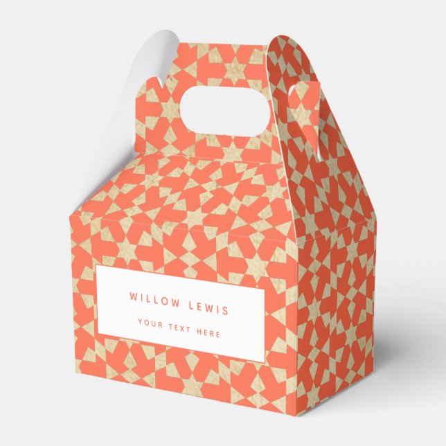 Caja Para Regalos Patrón de mosaico geométrico étnico marroquí (Front Side)