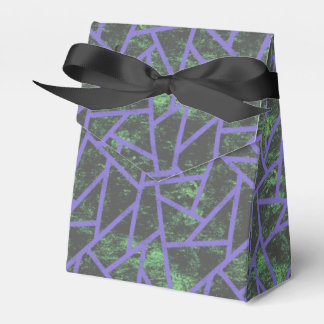 Caja Para Regalos Patrón de mosaico violeta y verde