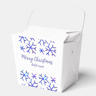 Caja Para Regalos Patrón de Navidades de copos de nieve brillantes m