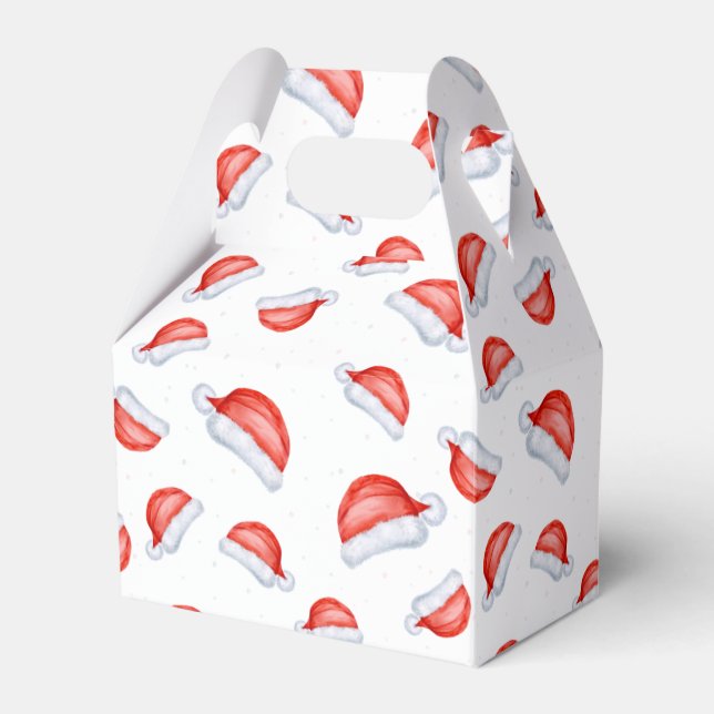 Caja Para Regalos Patrón de Navidades de Santa Hat (Front Side)