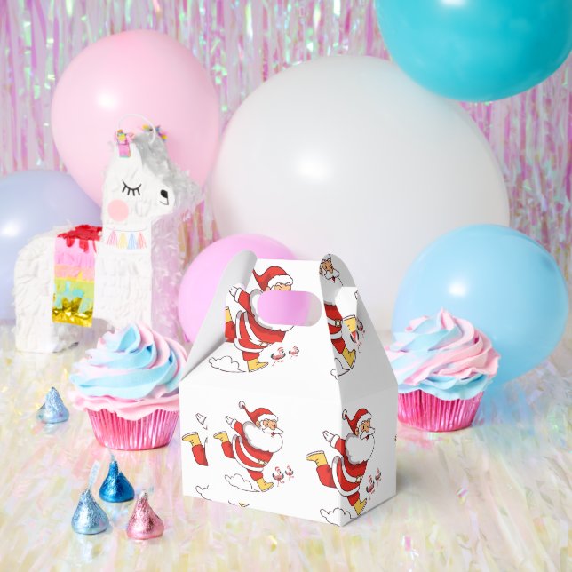 Caja Para Regalos Patrón de Navidades Flamingo Tropical (Fiesta)