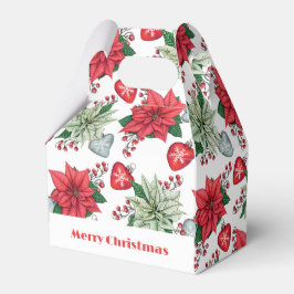 Caja Para Regalos Patrón de navidades Poinsettia