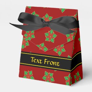 Caja Para Regalos Patrón de navidades Poinsettia
