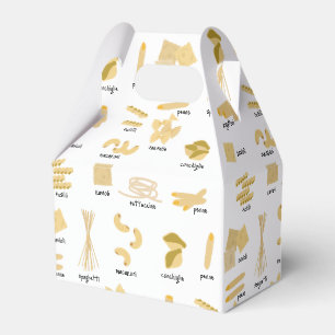 Caja Para Regalos Patrón de nombres y formas de pasta de italiano