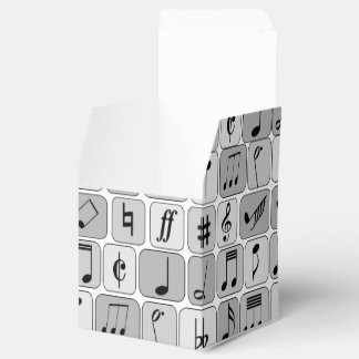 Caja Para Regalos Patrón de notas de música geométrica monocromática