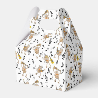 Caja Para Regalos Patrón de notas de música guitarra