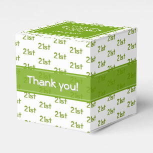 Caja Para Regalos Patrón de número de desvío de edad - Verde/blanco
