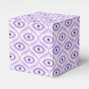 Caja Para Regalos Patrón de ojos trippy raros - Púrpura pastel y ros