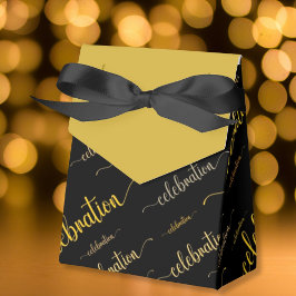 Caja Para Regalos Patrón de oro del guión de la celebración