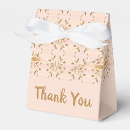 Caja Para Regalos Patrón de oro y rosa suave
