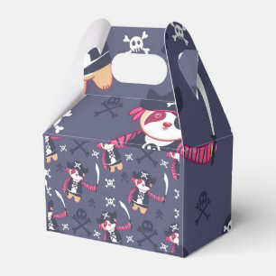 Caja Para Regalos Patrón de oso panda pirata lindo