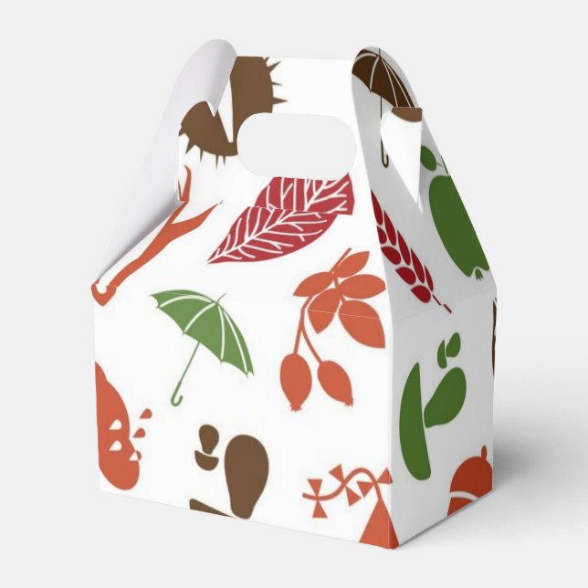 Caja Para Regalos Patrón de otoño (Front Side)