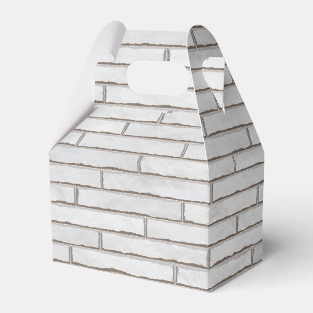 Caja Para Regalos Patrón de pared de ladrillo blanco (Front Side)