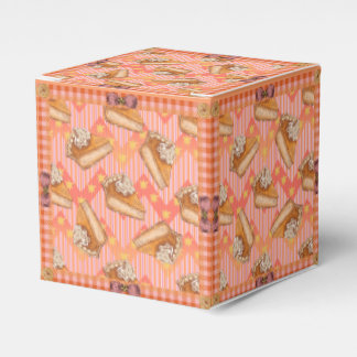 Caja Para Regalos Patrón de pastel de calabaza acogedor