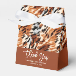 Caja Para Regalos Patrón de pelaje de tigre de animales de safari Bo