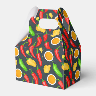 Caja Para Regalos Patrón de Peppers de Chili Caliente