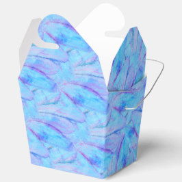 Caja Para Regalos Patrón de Pétalo de Flor Pintado Cerúleo Chic