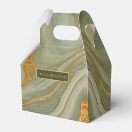 Caja Para Regalos Patrón de piedra ónix verde