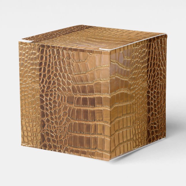 Caja Para Regalos Patrón de piel animal de cuero de cocodrilo falso (Costado Anverso)