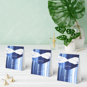Caja Para Regalos Patrón de pinceladas de acuarela moderna navy Favo