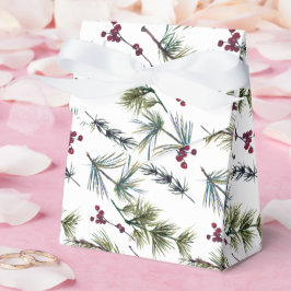 Caja Para Regalos Patrón de poinsettia acuarela 