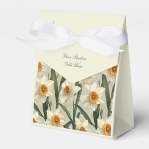 Caja Para Regalos Patrón de primavera de los narcisos blancos