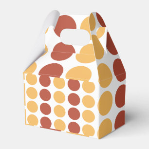 Caja Para Regalos Patrón de punto de polka marrón naranja