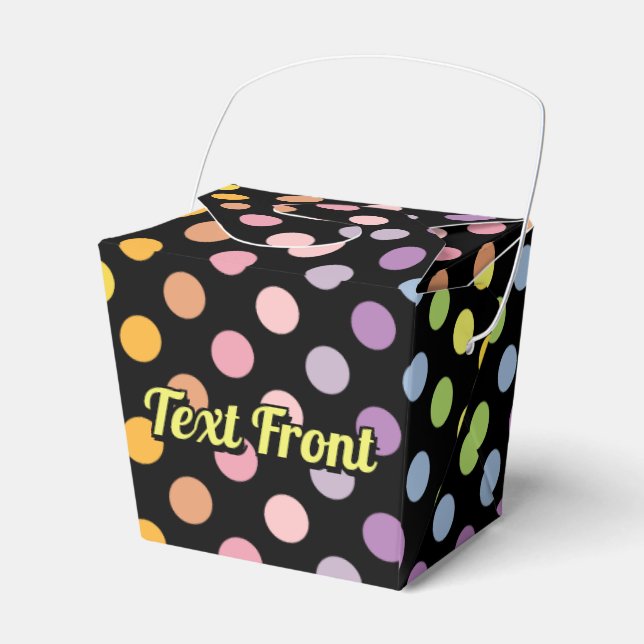 Caja Para Regalos Patrón de puntos de polka arco iris (Front Side)