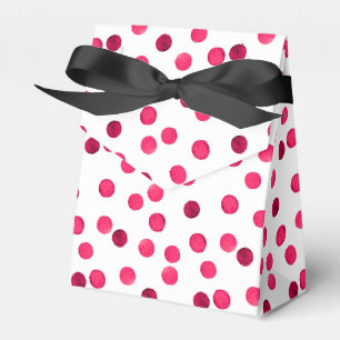 Caja Para Regalos Patrón de puntos de polka de color rojo acuático