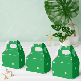 Caja Para Regalos Patrón de puntos de polka verde