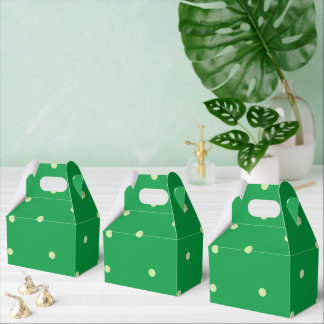 Caja Para Regalos Patrón de puntos de polka verde