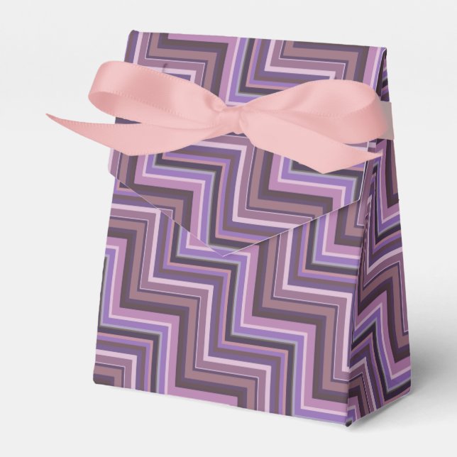 Caja Para Regalos Patrón de rayas de malva (Front Side)