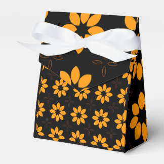Caja Para Regalos Patrón de resumen negro y Naranja de Halloween