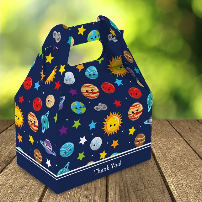 Caja Para Regalos Patrón de sistema solar para niños Cumpleaños Grac (Subido por el creador)