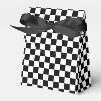 Caja Para Regalos Patrón de tablero de ajedrez en blanco y negro