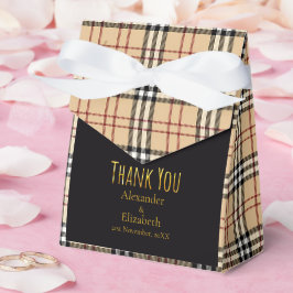 Caja Para Regalos Patrón de tartán escocés personalizado de agradeci