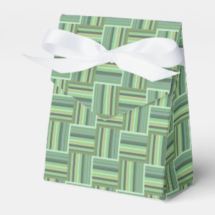 Caja Para Regalos Patrón de tejido de rayas de color verde oliva