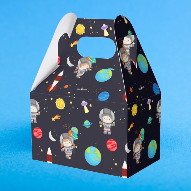 Caja Para Regalos Patrón de temas del espacio infantil (Subido por el creador)