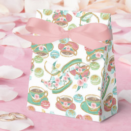 Caja Para Regalos Patrón de tiempo del té