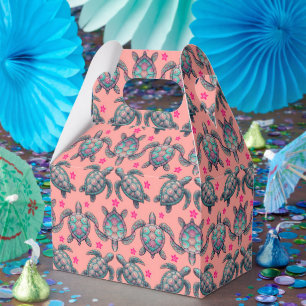 Caja Para Regalos Patrón de tortugas marinas