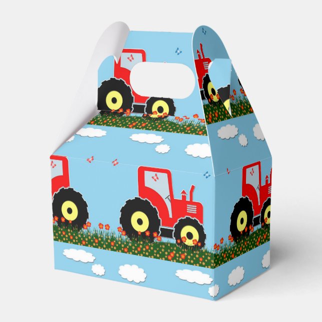 Caja Para Regalos Patrón de tractor de juguete (Front Side)